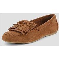 The Very Collection Tassel Moccasin Loafer Shoes - Tan