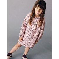 Mango Younger Girls Long Sleeve Dress - Red