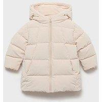 Mango Younger Girls Padded Coat - Cream