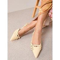 The Very Collection Kitten Heel Sling Back Court Shoe - Butter Cream
