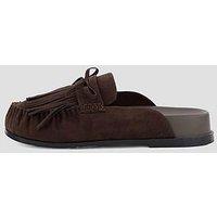 The Very Collection Mule Moccasin Loafer Shoes - Brown