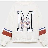 Mango Girls Collegiate Sweatshirt - Light Cream