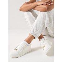 The Very Collection Elle Sports Lace Up Trainer - White