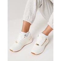 The Very Collection Elle Sports Lace Up Wedge Trainer - White