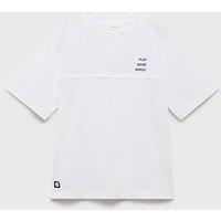 Mango Boys Sporty Back Print Short Sleeve T-Shirt - White
