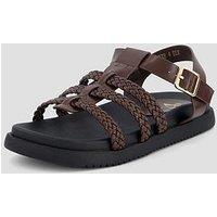 The Very Collection Extra Wide Fit Gladiator Sandals - Brown