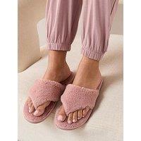 The Very Collection Toe Post Slipper - Pink