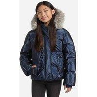 Abercrombie & Fitch Girls Shiny Ultra Padded Jacket - Navy