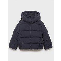 Mango Girls Padded Coat - Navy
