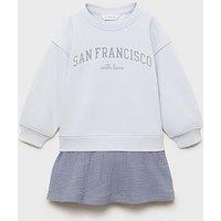 Mango Younger Girls 2 In 1 San Francisco Sweat Dress - Blue