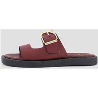 The Very Collection Wide Fit Comfort Sandal - Burgundy