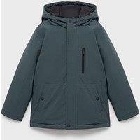 Mango Boys Hooded Coat - Dark Blue