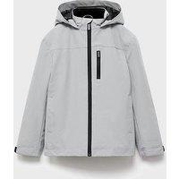 Mango Boys Hooded Coat - Grey