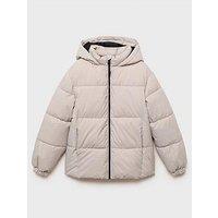 Mango Boys Hooded Padded Coat - Grey