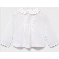 Mango Baby Girls Long Sleeve Blouse - White