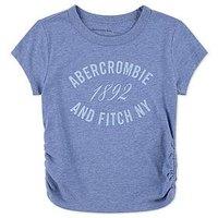 Abercrombie & Fitch Girls 1892 Ruched Short Sleeve T-Shirt - Blue