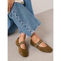 The Very Collection Wide Fit Ballet Flat - Khaki