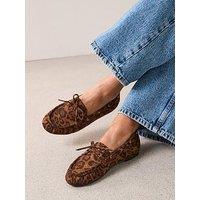 The Very Collection Extra Wide Fit Boat Shoe - Leopard Print