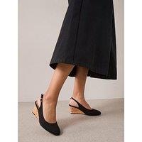 The Very Collection Wedge Sling Back Shoe - Black