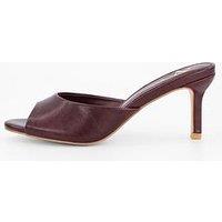 The Very Collection Heeled Mules - Burgundy