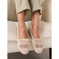The Very Collection Tassel Moccasin Loafer Shoe - Taupe