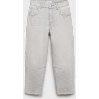 Mango Girls Raw Hem Jeans - Grey