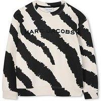 Marc Jacobs Boys Zebra Print Sweatshirt - Black