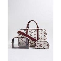 River Island Cherry Monogram Barrel Makeup - Cream
