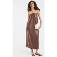 River Island Bandeau Dress - Brown