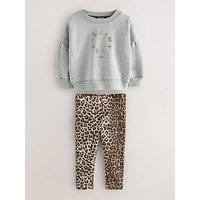 Smallsaints Girls Button Sweat Top Set - Multi