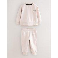 Smallsaints Girls Sweat Top Set - Pink
