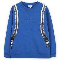 Marc Jacobs Boys Backpack Print Sweatshirt - Blue