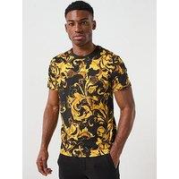 Versace Jeans Couture Barocco Outline Graphic T-Shirt - Black