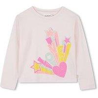 Billieblush Girls Love Long Sleeve T-Shirt - Pink