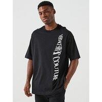 Versace Jeans Couture Liquify Large Side Logo Relaxed Fit T-Shirt - Black