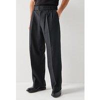 Versace Jeans Couture Double Band Relax Fit Smart Trousers - Black