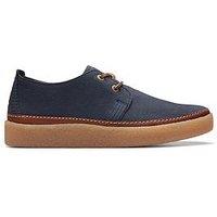 Clarks Clarkwood Low Suede Lace Up Shoes - Navy