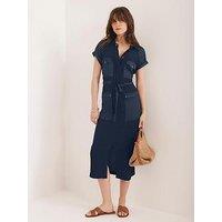 Mint Velvet Satin Mix Utility Midi Dress