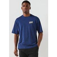 Versace Jeans Couture Square Flock Logo T-Shirt - Navy