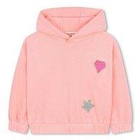 Billieblush Girls Velour Hoodie - Pink