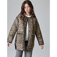 Smallsaints Girls Leopard Coat - Multi