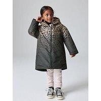 Smallsaints Girls Leopard Mac Coat - Multi
