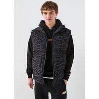 Versace Jeans Couture All Over Liquify Reversible Gilet - Black