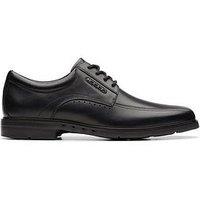 Clarks Un Kendric Way Leather Lace Up Oxford Shoes - Black