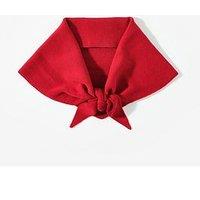 Mint Velvet Mini Triangle Knit Scarf - Red