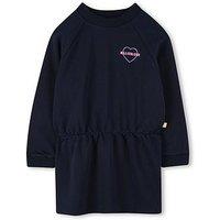 Billieblush Girls Back Print Sweat Dress - Navy