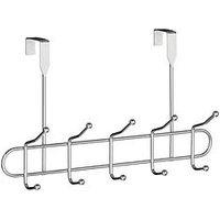Interiors By Premier Deluxe Chrome 10 Hook Over Door Hanger