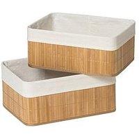 Interiors By Premier Set Of Two Kankyo Bamboo Storage Boxes