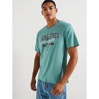 Jack & Jones Logo Short Sleeve T-Shirt - Blue