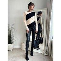 Style Cheat Mono Abstract Knit Top - Multi